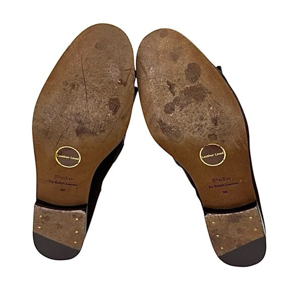 Ralph Lauren Polo Fringe-Trim Suede Loafer Women’s Size 9 Medium EUC - Picture 4 of 9